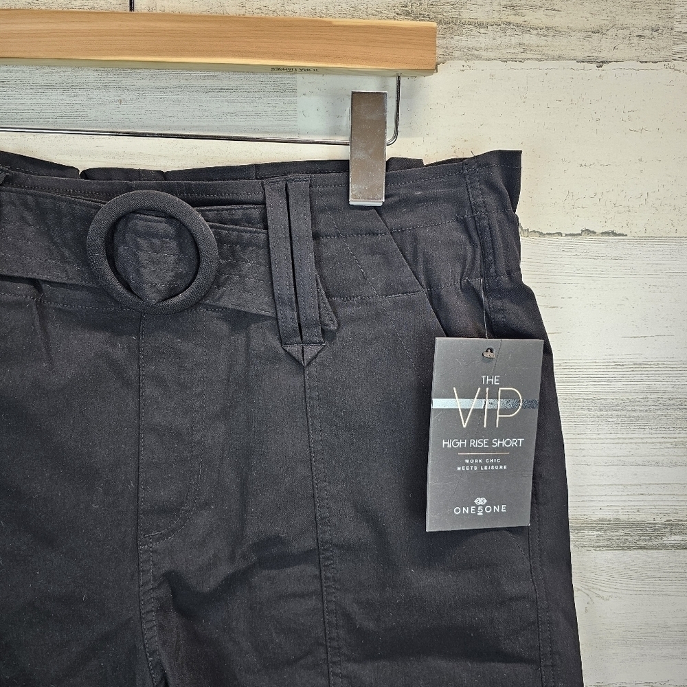 NEW! One 5 One The VIP High Rise Shorts Black Sz XL Stretchy Comfort Nylon - Picture 4 of 14